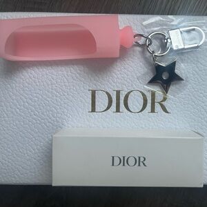 Authentic Dior Lip Glow Oil Holder Keychain Limited Edition Dior Beauty